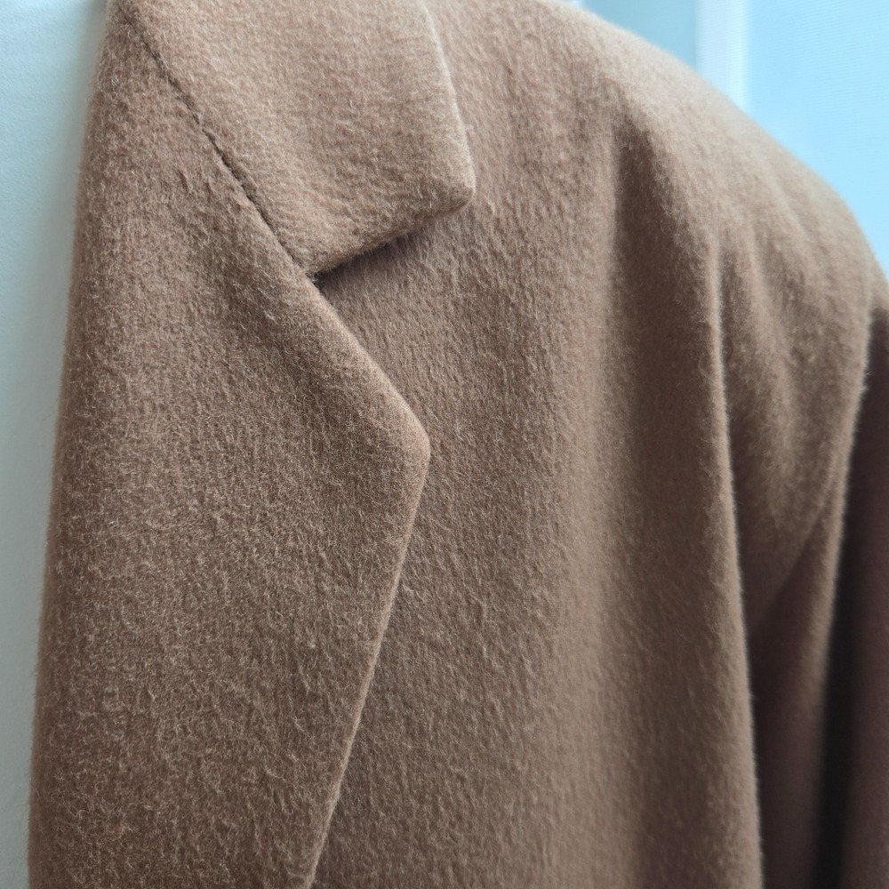 Ann Taylor Overcoat Womens Size 8 Brown Wool Cashmere Blend Lined Classic Coat - Picture 4 of 13